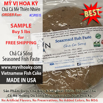 Chả Cá Sống - Seasoned Fish Paste - FREE SHIPPING for 5 lbs. purchase.