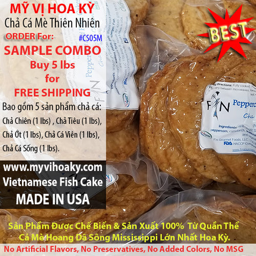 SAMPLE COMBO of (5 +1) lbs. FREE SHIPPING (MIỄN PHÍ MỘT ĐẦU CÁ MÈ 10 TUỔI)